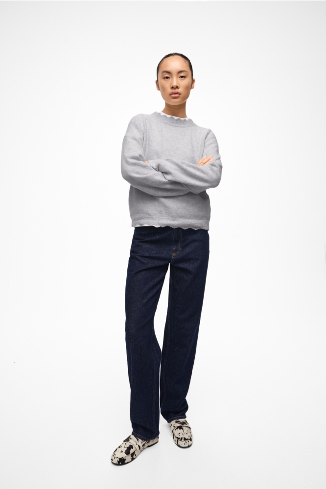 VIKELLY JAF HW STRAIGHT JEANS-NOOS 14084730 Dark Blue Denim/RINSE 237